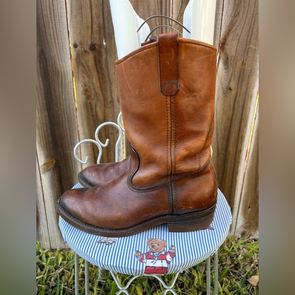 RED WING Shoes - PECos Made In USA Leather - Boots Mens Size 7.5 E - Picture 5 of 11